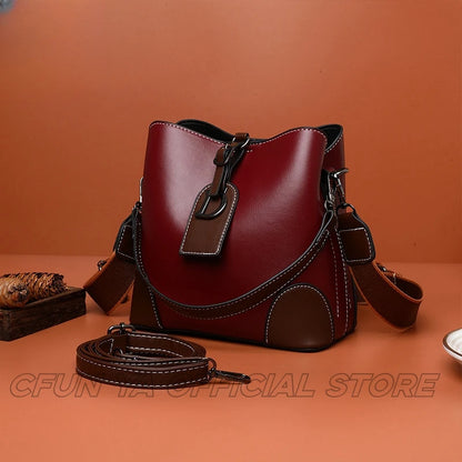 CFUN YA New Trend Bucket Bag For Women PU Leather Female Shoulder Cross Bags Messenger Tote Handbag Ladies сумка женская Blso