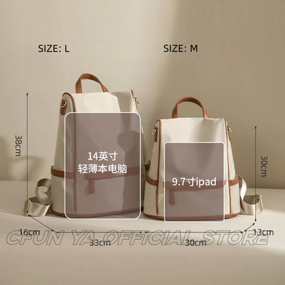 CFUN YA New Trend Fashion Backpack For Women 14 Inch Laptop Bag Bagpack Anti-Theft Travel Rucksack College Schoolbag Mochila