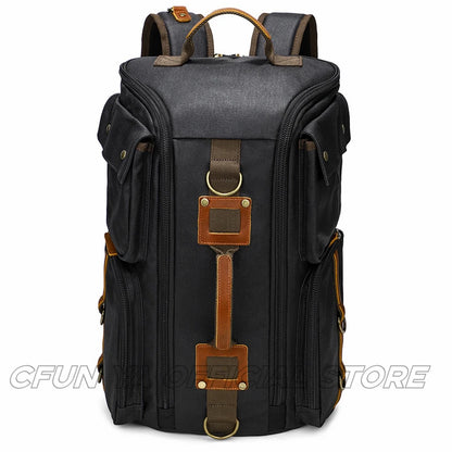CFUN YA New Trend Luxury Canvas Backpack For Men Women Large 15 16 Laptop Bag Pack Outdoor Climbing Rucksack Knapsack Mochilas
