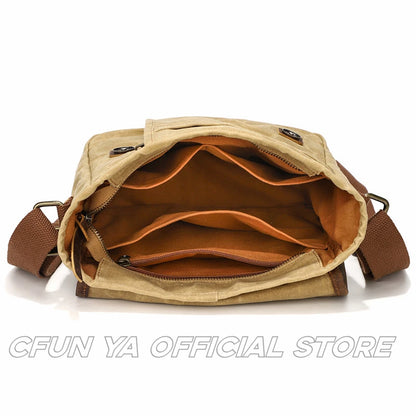 CFUN YA New Trend  Luxury Men's Messenger Bag Large Canvas Shoulder Crossbody Bag Handbag Purse Sacoche Homme сумка через плечо