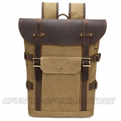 CFUN YA New Trend Luxury Outdoor Backpack For Men Women 15.6 Inch Laptop Bag Pack Canvas Climbing Knapsack Rucksack Male Bags