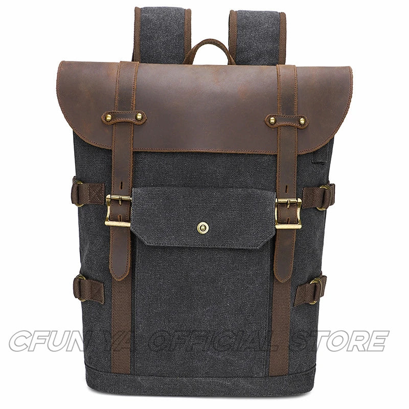 CFUN YA New Trend Luxury Outdoor Backpack For Men Women 15.6 Inch Laptop Bag Pack Canvas Climbing Knapsack Rucksack Male Bags