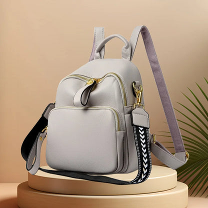 CFUN YA New Trend Luxury Real Leather Backpack Women Multifunction Female Shoulder Cross Bag Lady Handbag Students Schoolbag