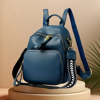 CFUN YA New Trend Luxury Real Leather Backpack Women Multifunction Female Shoulder Cross Bag Lady Handbag Students Schoolbag