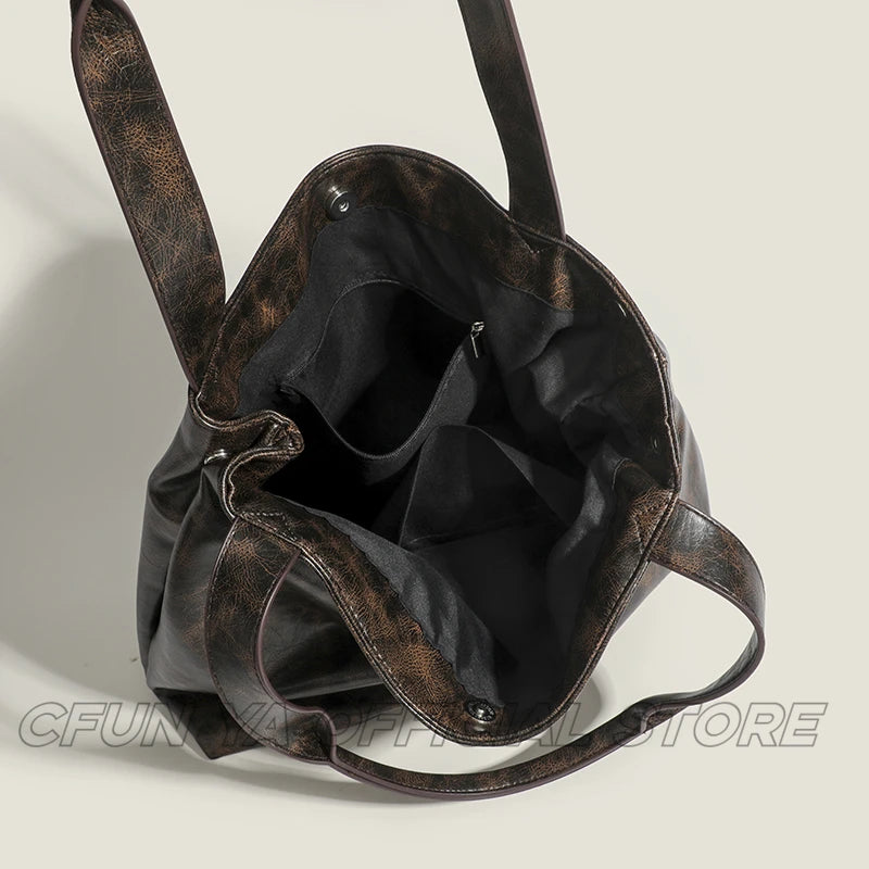 CFUN YA New Trend Luxury Women Shoulder Bag PU Leather Large Capacity Travel Handbag Female Tote Bag Bolsas Para Mujeres 가방