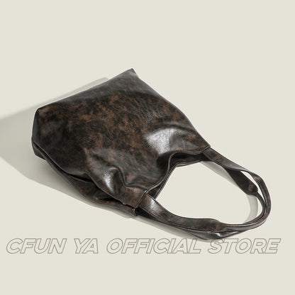CFUN YA New Trend Luxury Women Shoulder Bag PU Leather Large Capacity Travel Handbag Female Tote Bag Bolsas Para Mujeres 가방