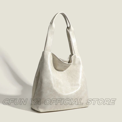 CFUN YA New Trend Luxury Women Shoulder Bag PU Leather Large Capacity Travel Handbag Female Tote Bag Bolsas Para Mujeres 가방