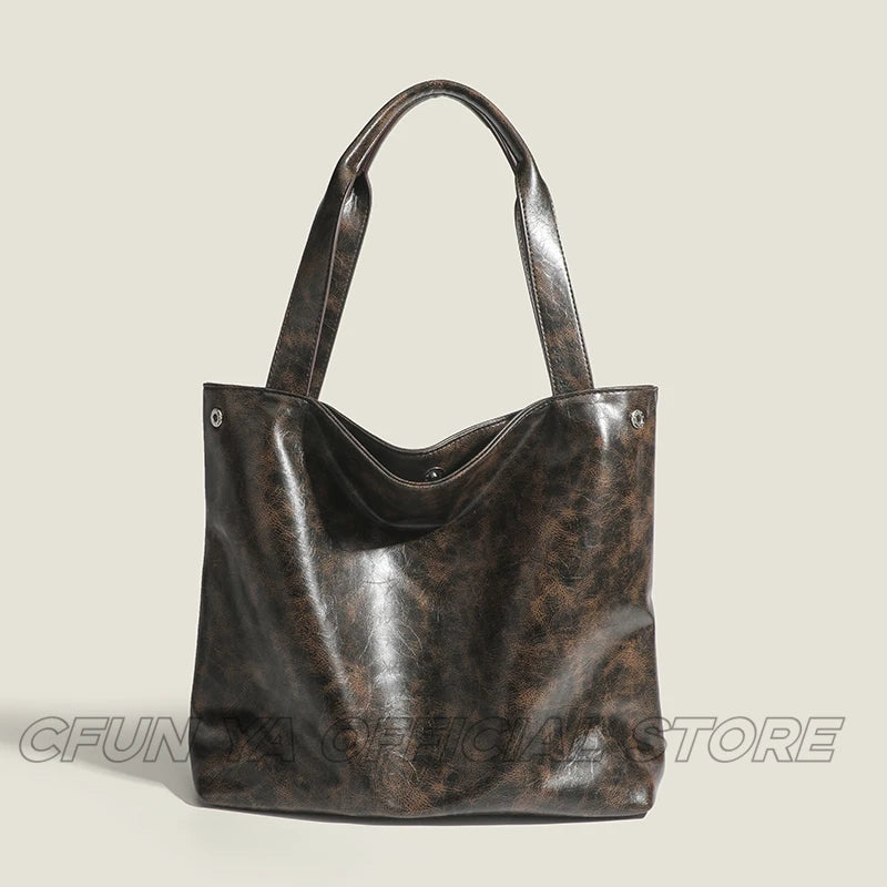 CFUN YA New Trend Luxury Women Shoulder Bag PU Leather Large Capacity Travel Handbag Female Tote Bag Bolsas Para Mujeres 가방