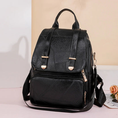 CFUN YA New Trend Women Backpack PU Leather Student School Backpacks Bookbag Travel Bagpack Female Shoulder Cross Bag Mochilas