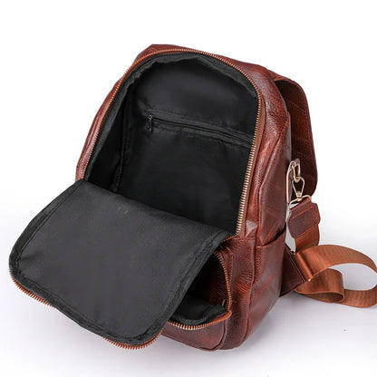 CFUN YA New Trend Women Backpack PU Leather Student School Backpacks Bookbag Travel Bagpack Female Shoulder Cross Bag Mochilas