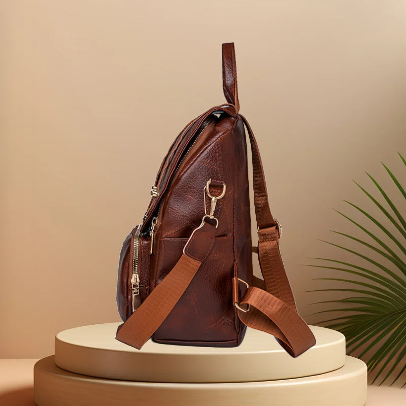 CFUN YA New Trend Women Backpack PU Leather Student School Backpacks Bookbag Travel Bagpack Female Shoulder Cross Bag Mochilas
