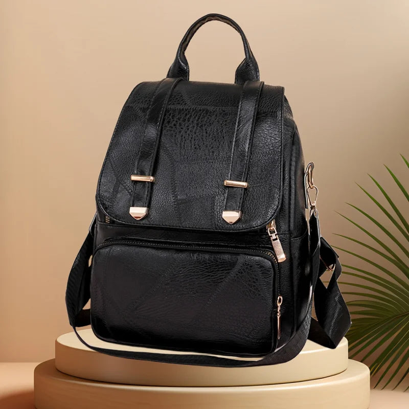 CFUN YA New Trend Women Backpack PU Leather Student School Backpacks Bookbag Travel Bagpack Female Shoulder Cross Bag Mochilas