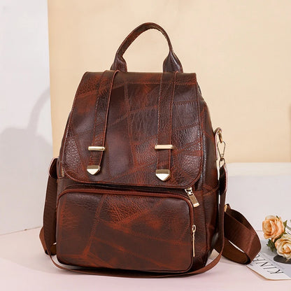 CFUN YA New Trend Women Backpack PU Leather Student School Backpacks Bookbag Travel Bagpack Female Shoulder Cross Bag Mochilas