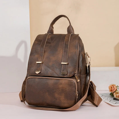 CFUN YA New Trend Women Backpack PU Leather Student School Backpacks Bookbag Travel Bagpack Female Shoulder Cross Bag Mochilas