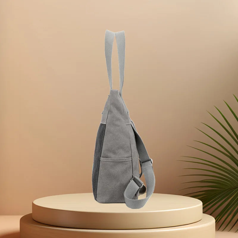 CFUN YA Original Design 2024 Canvas Bag For Women Multifunction Travel Backpack Female Shoulder Cross Bag Tote Pack Handbag Mum