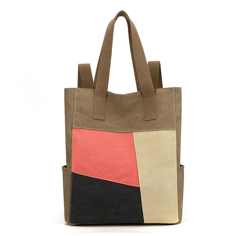 CFUN YA Original Design 2024 Canvas Bag For Women Multifunction Travel Backpack Female Shoulder Cross Bag Tote Pack Handbag Mum