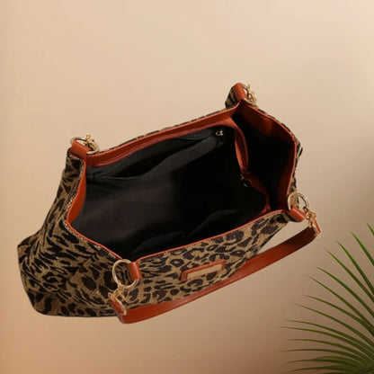 CFUN YA Original Design Leopard Handbag For Women Large Capacity Female Shoulder Bag Lady Mummy Travel Totes Pack Shopping Bags