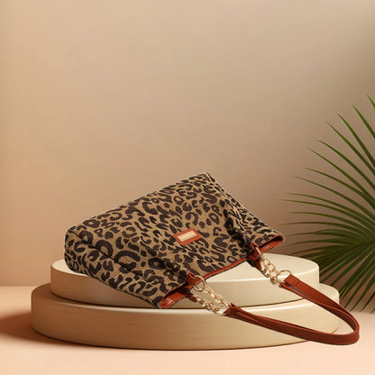 CFUN YA Original Design Leopard Handbag For Women Large Capacity Female Shoulder Bag Lady Mummy Travel Totes Pack Shopping Bags
