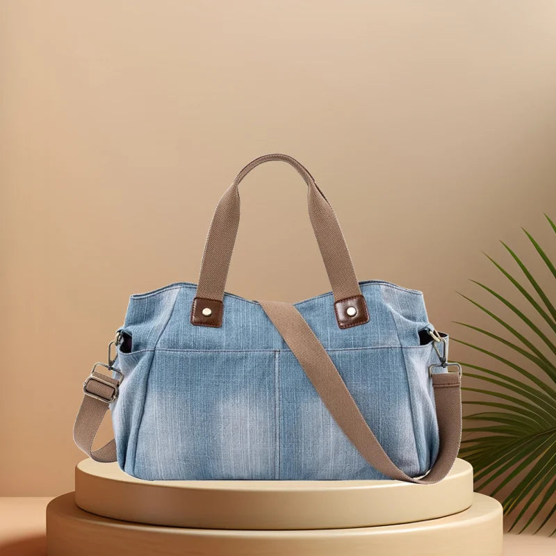 CFUN YA Original Design Luxury Denim Women Bag Large Capacity Female Shoulder Crossbody Bags Messenger Tote Pack Travel Handbags