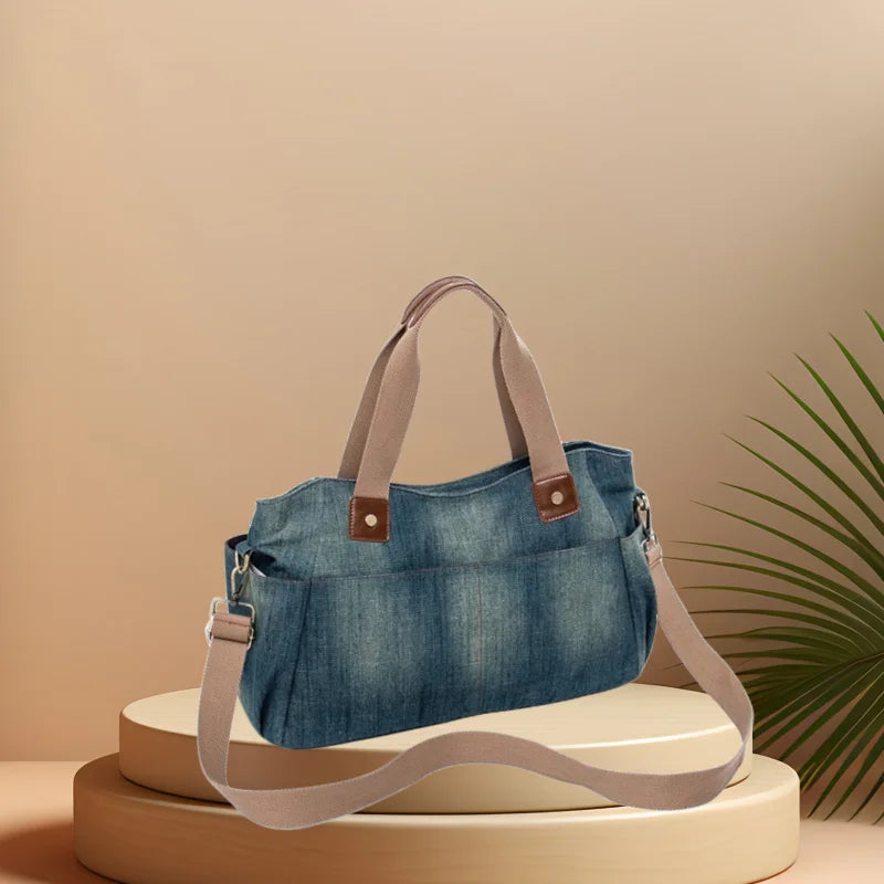 CFUN YA Original Design Luxury Denim Women Bag Large Capacity Female Shoulder Crossbody Bags Messenger Tote Pack Travel Handbags