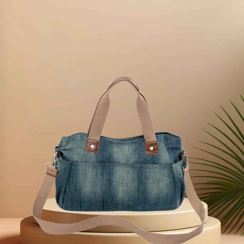CFUN YA Original Design Luxury Denim Women Bag Large Capacity Female Shoulder Crossbody Bags Messenger Tote Pack Travel Handbags