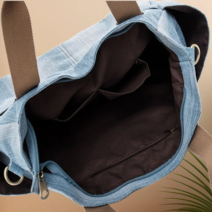 CFUN YA Original Design Luxury Denim Women Bag Large Capacity Female Shoulder Crossbody Bags Messenger Tote Pack Travel Handbags