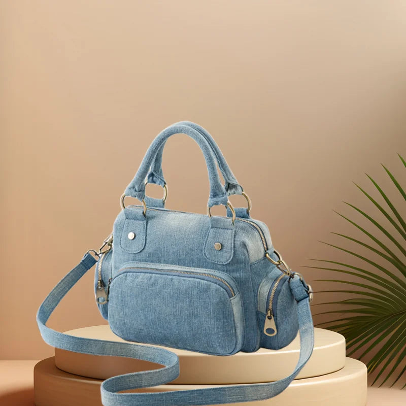 CFUN YA Original Design Luxury Women Handbag Denim Female Shoulder Bag Daily Teen Girl Cross Bag Satchels Phone Handle Pack 2024