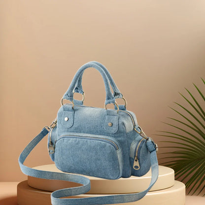 CFUN YA Original Design Luxury Women Handbag Denim Female Shoulder Bag Daily Teen Girl Cross Bag Satchels Phone Handle Pack 2024