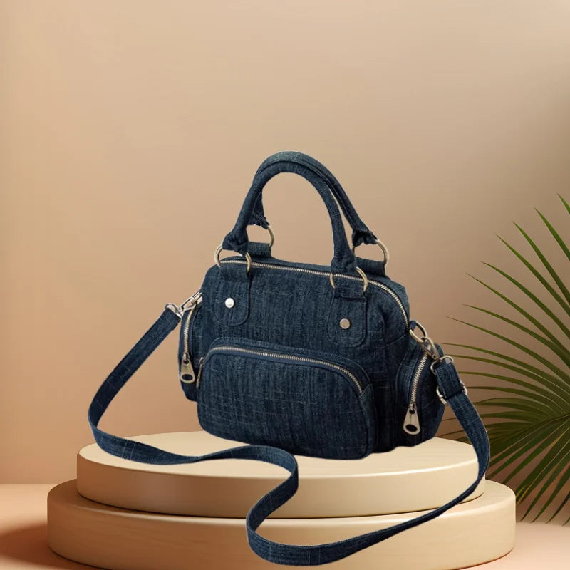 CFUN YA Original Design Luxury Women Handbag Denim Female Shoulder Bag Daily Teen Girl Cross Bag Satchels Phone Handle Pack 2024