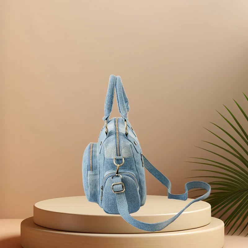 CFUN YA Original Design Luxury Women Handbag Denim Female Shoulder Bag Daily Teen Girl Cross Bag Satchels Phone Handle Pack 2024