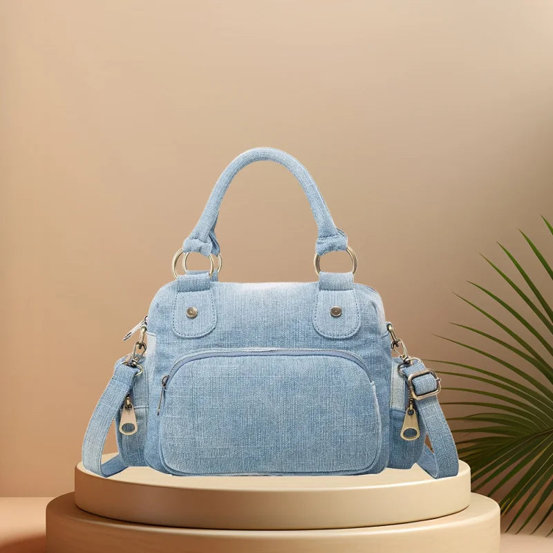 CFUN YA Original Design Luxury Women Handbag Denim Female Shoulder Bag Daily Teen Girl Cross Bag Satchels Phone Handle Pack 2024