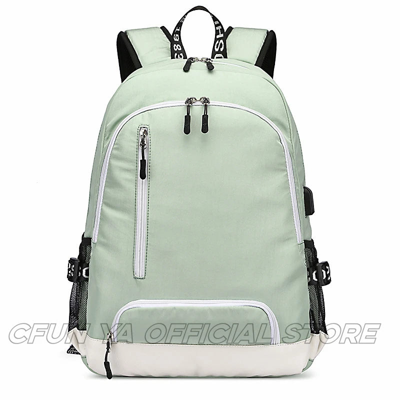 CFUN YA Original Design Students Backpack Junior Teenager Schoolbag Large Capacity USB Boy Girl Travel Bagpack Mochilas 9021#