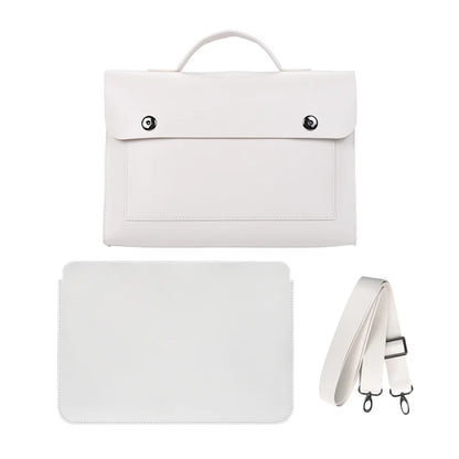 CFUN YA  PU Leather Laptop Bags For Women 13 14 inch Computer Shoulder Bag Casual Portable Waterproof Notebook Briefcase Handbag