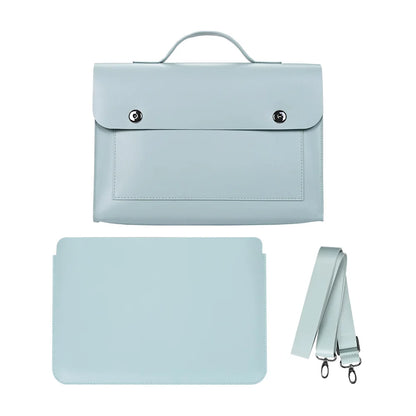CFUN YA  PU Leather Laptop Bags For Women 13 14 inch Computer Shoulder Bag Casual Portable Waterproof Notebook Briefcase Handbag