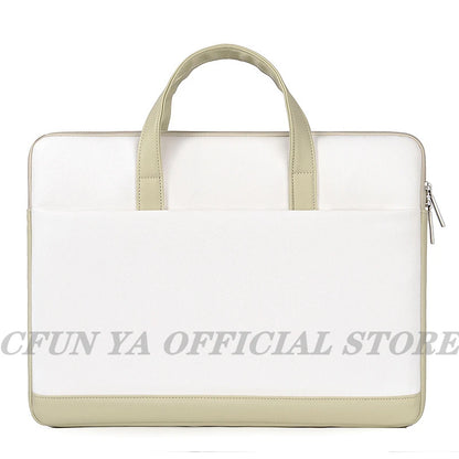 CFUN YA Pu Leather Laptop Bag Sleeve Case For 13 14 15 inch Waterproof Notebook Cover For Macbook Air Pro Dell Lenovo Brifecase