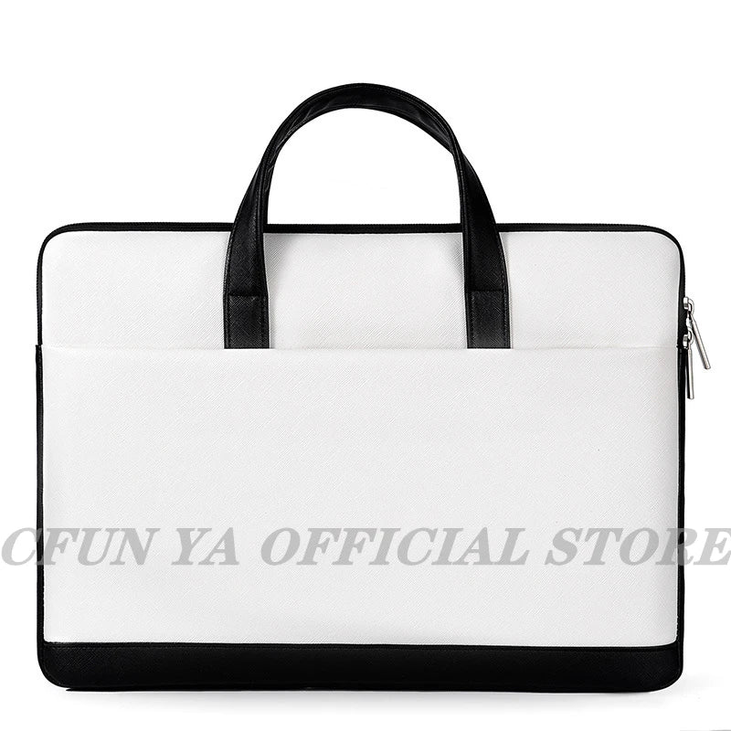 CFUN YA Pu Leather Laptop Bag Sleeve Case For 13 14 15 inch Waterproof Notebook Cover For Macbook Air Pro Dell Lenovo Brifecase