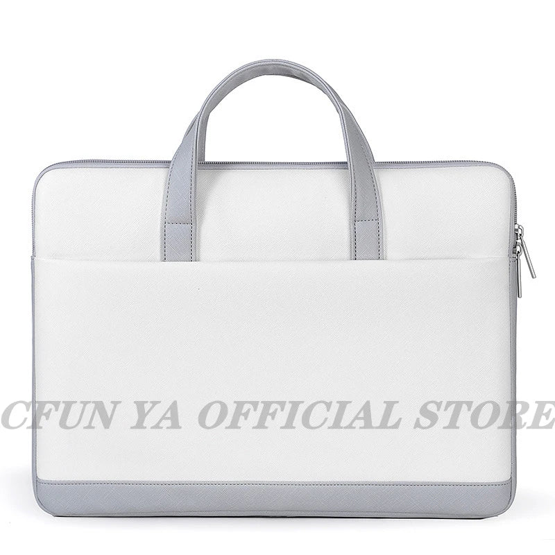 CFUN YA Pu Leather Laptop Bag Sleeve Case For 13 14 15 inch Waterproof Notebook Cover For Macbook Air Pro Dell Lenovo Brifecase