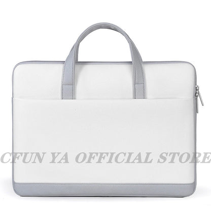 CFUN YA Pu Leather Laptop Bag Sleeve Case For 13 14 15 inch Waterproof Notebook Cover For Macbook Air Pro Dell Lenovo Brifecase