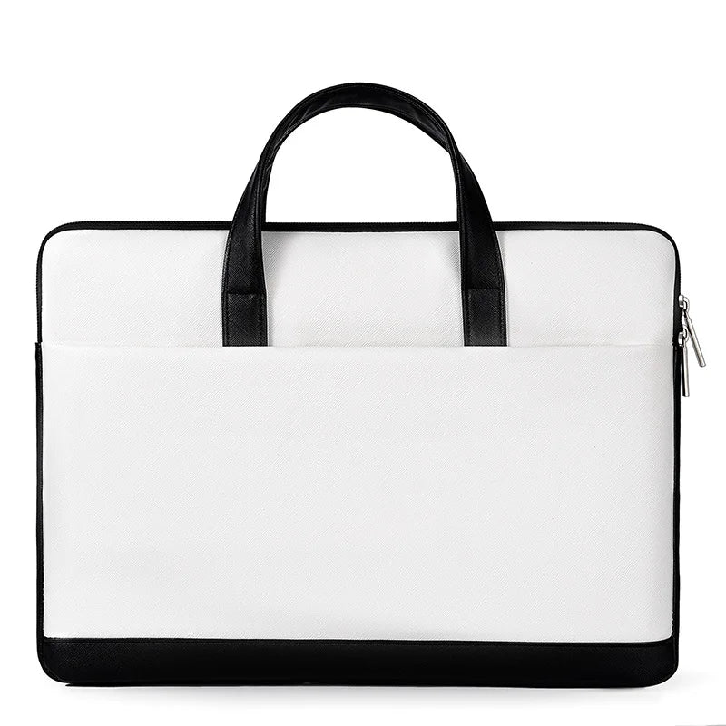 CFUN YA Pu Leather Laptop Bag Sleeve Case For 13 14 15 inch Waterproof Notebook Cover For Macbook Air Pro Dell Lenovo Brifecase