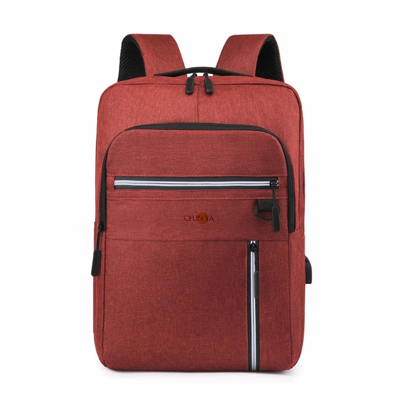 CFUN YA Simple Design School Backpack For Students USB Charge Business Backpacks Men Women Travel Bagpack Unisex Rucksack Sac