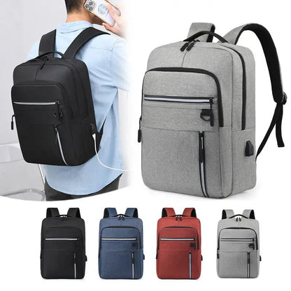 CFUN YA Simple Design School Backpack For Students USB Charge Business Backpacks Men Women Travel Bagpack Unisex Rucksack Sac