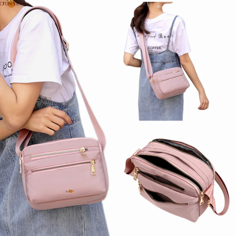 CFUN YA Small Girls Shoulder Messenger Bag For Women 2023 Nylon Multi-Purpose Purse Crossbody Tote Handbag bolsos mujer de marca