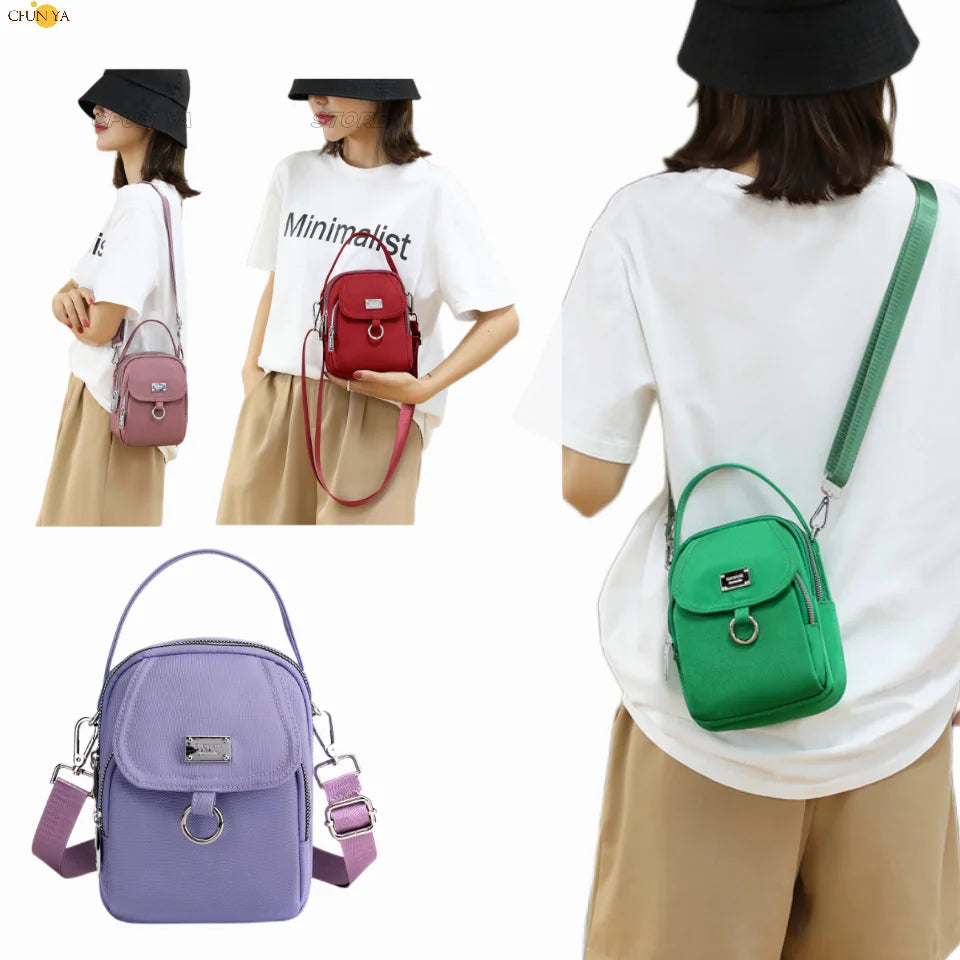 CFUN YA Summer Small Shoulderbag Women Girl Crossbody Bag Lightweight Phone Wallet Lady Mini Clutch Messenger Square Bag Vintage