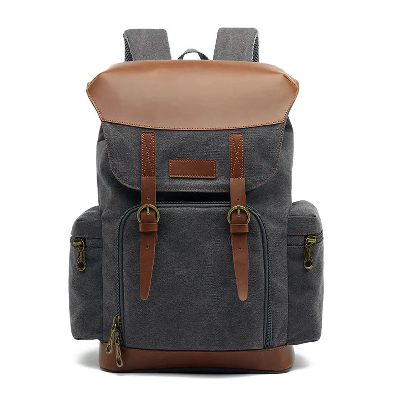 CFUN YA Vintage Canvas Backpack Men Women Computer Back Bag College Student Schoolbag Climbing Travel Knapsack Unisex Mochilas
