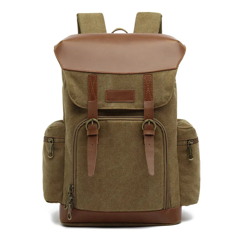CFUN YA Vintage Canvas Backpack Men Women Computer Back Bag College Student Schoolbag Climbing Travel Knapsack Unisex Mochilas