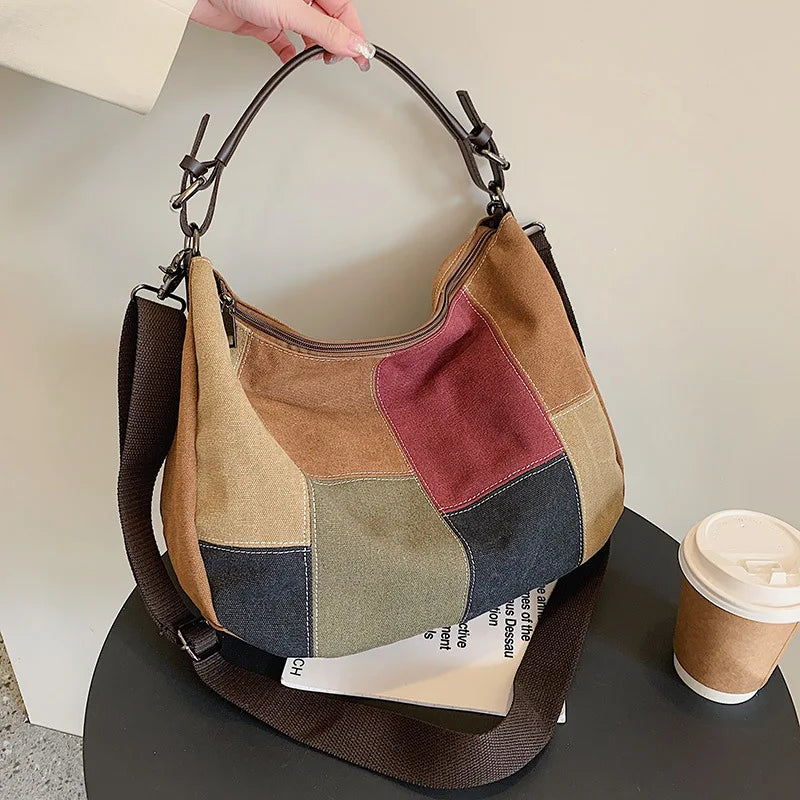 CFUN YA Women's Tote Bag Handbag 2023 Summer Trend Female Bag Large Capacity Canvas Bag Fashion Shoulder Bag Crossbody Pack New
