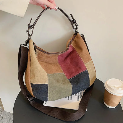 CFUN YA Women's Tote Bag Handbag 2023 Summer Trend Female Bag Large Capacity Canvas Bag Fashion Shoulder Bag Crossbody Pack New