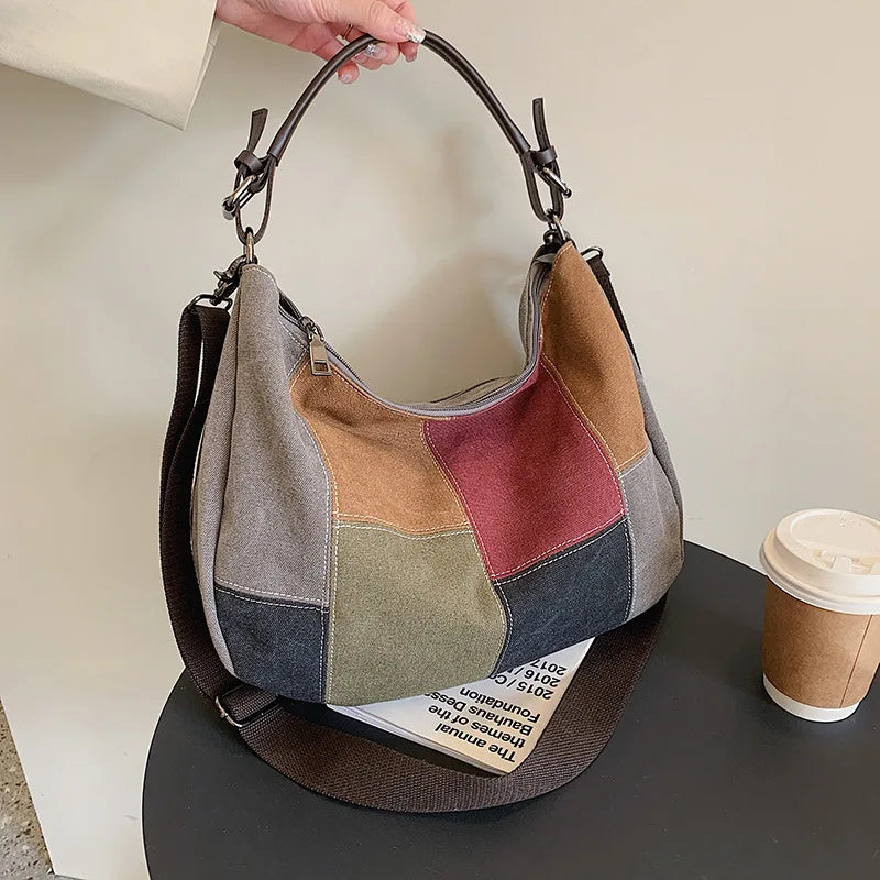 CFUN YA Women's Tote Bag Handbag 2023 Summer Trend Female Bag Large Capacity Canvas Bag Fashion Shoulder Bag Crossbody Pack New