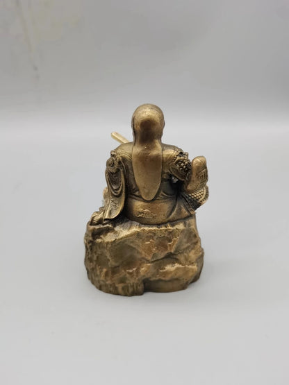CHINA antique brass fengshui Zhenwu Emperor small Statue Metal crafts family decorations statue