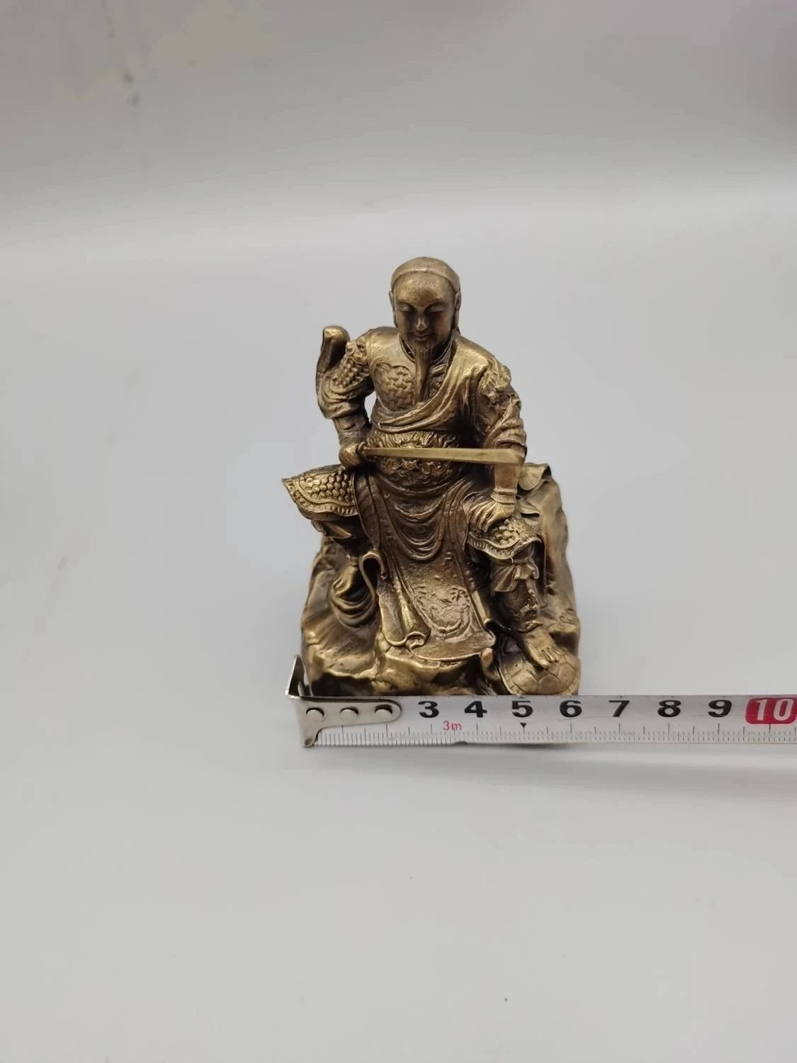 CHINA antique brass fengshui Zhenwu Emperor small Statue Metal crafts family decorations statue